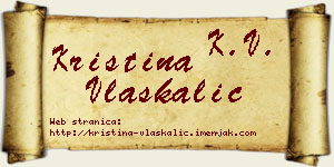 Kristina Vlaškalić vizit kartica